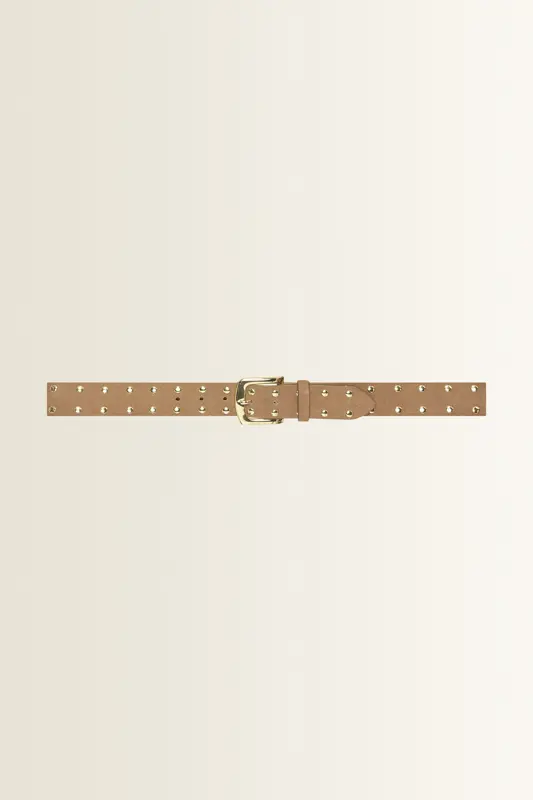 Leren riem met ronde studs