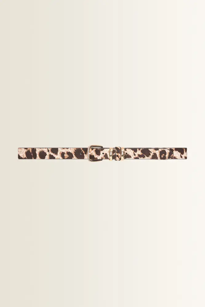 Leren riem met ponyhair