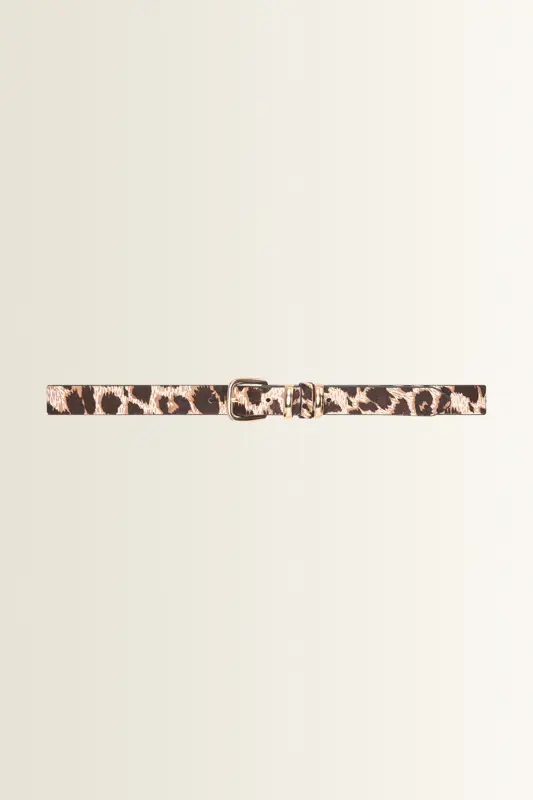 Leren riem met ponyhair