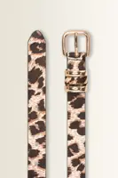 Leren riem met ponyhair