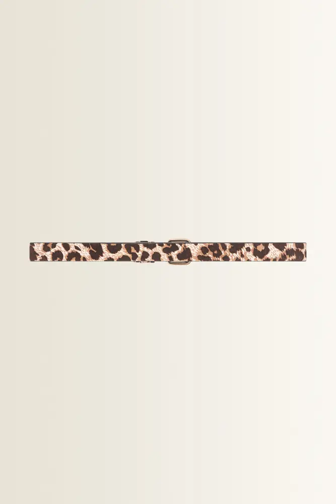 Leren riem met ponyhair