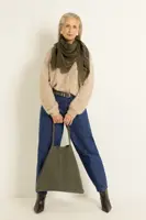 Ruime suède shopper