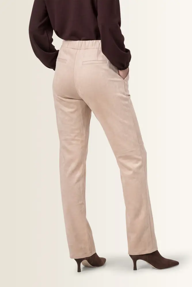 Veloursbroek met elastische taille Monari