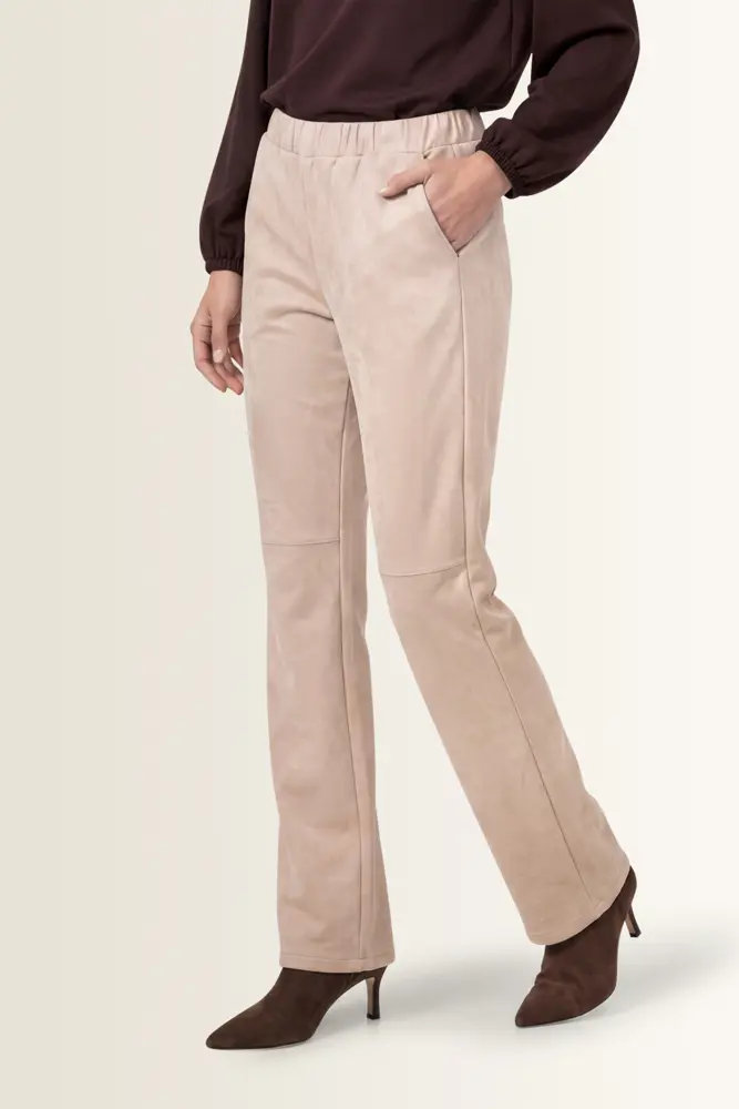 Veloursbroek met elastische taille Monari
