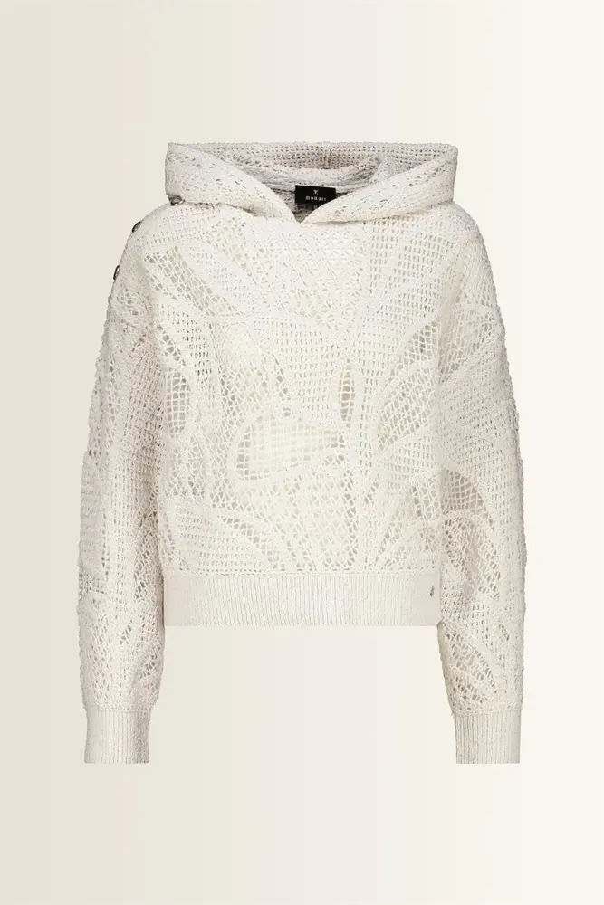 Opengewerkte sweater met chenillegaren Monari