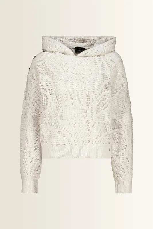 Opengewerkte sweater met chenillegaren Monari