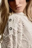 Opengewerkte sweater met chenillegaren Monari
