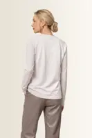 Katoenen longsleeve met strassdetails Monari