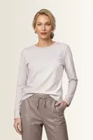 Katoenen longsleeve met strassdetails Monari