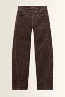 Denim broek met luipaardprint Cambio