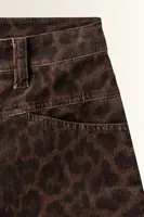 Denim broek met luipaardprint Cambio