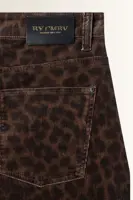 Denim broek met luipaardprint Cambio