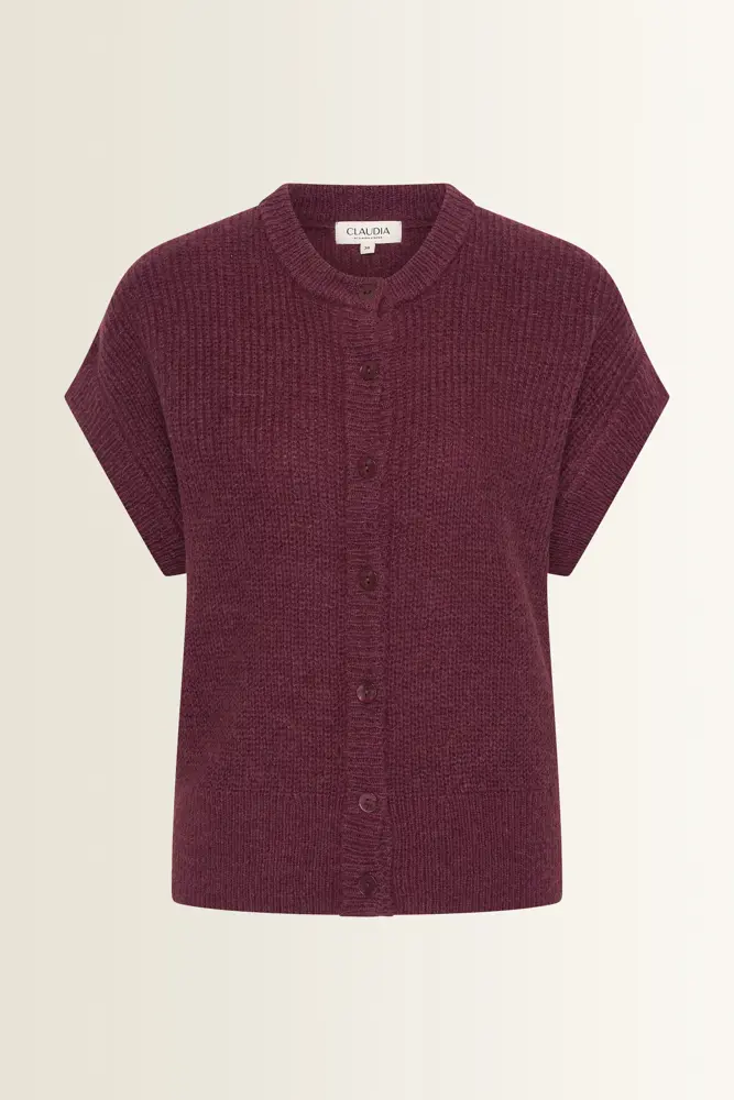 Mouwloos vest in zachte alpaca-wolmix