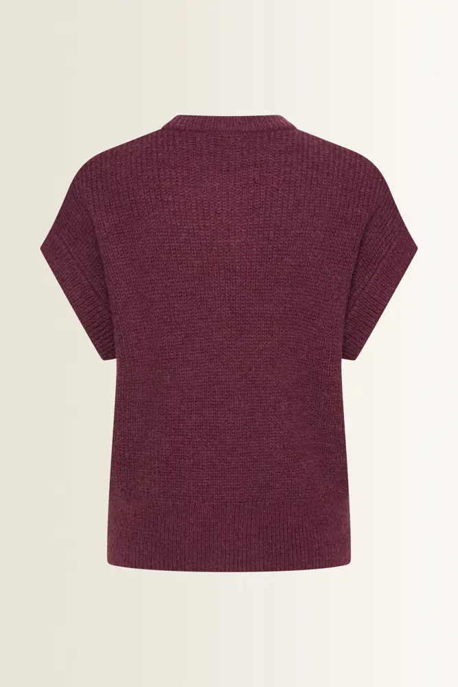 Mouwloos vest in zachte alpaca-wolmix