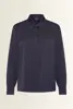 Satijnen blouse met verdekte knoopsluiting
