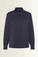 Satijnen blouse met verdekte knoopsluiting