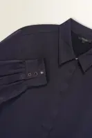 Satijnen blouse met verdekte knoopsluiting
