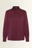 Satijnen blouse met verdekte knoopsluiting
