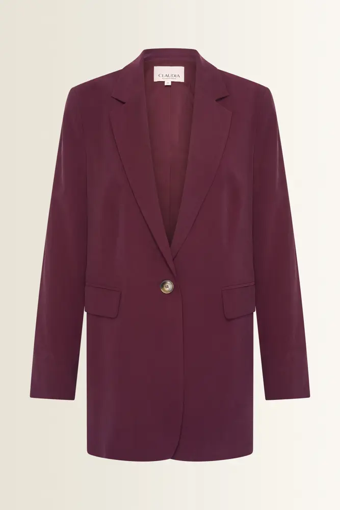 Lange blazer in viscosemix