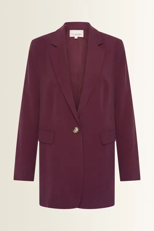 Lange blazer in viscosemix