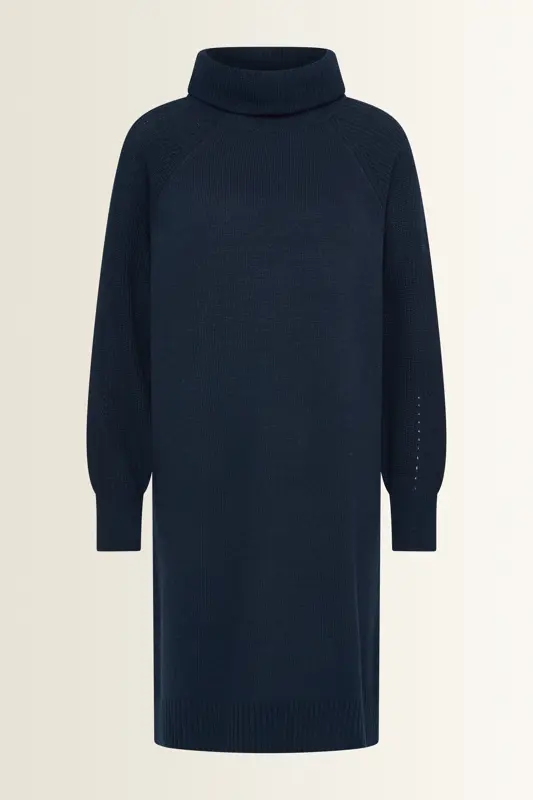 Wolblend jurk met colkraag