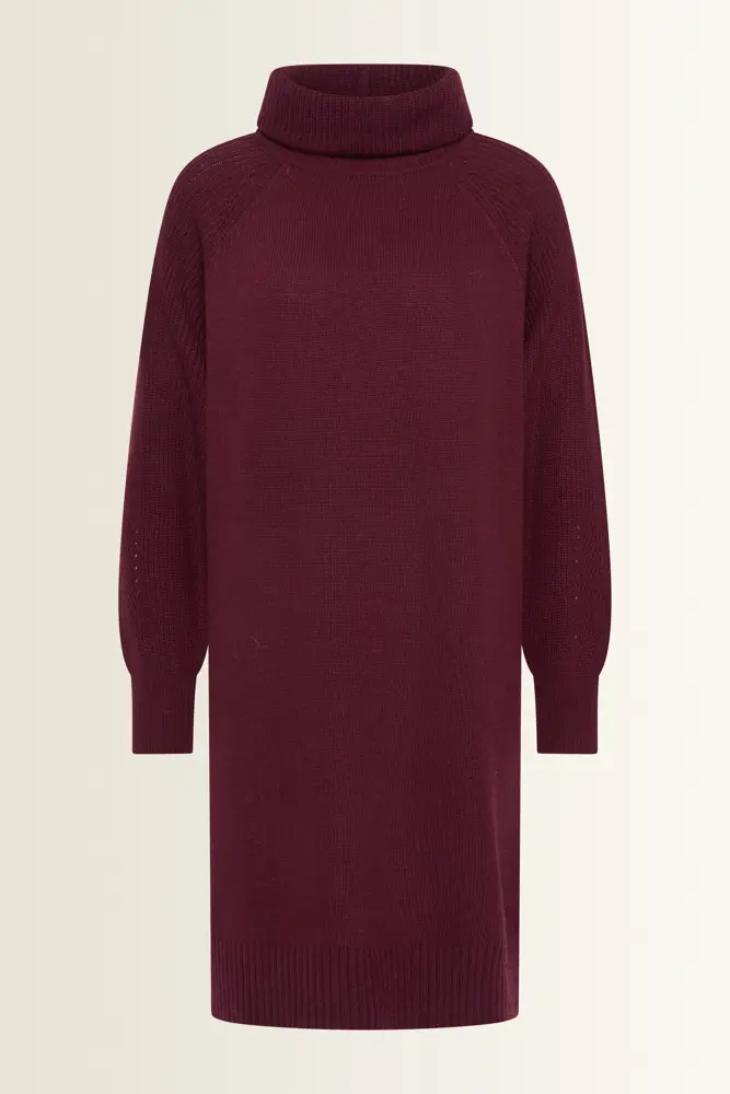 Wolblend jurk met colkraag