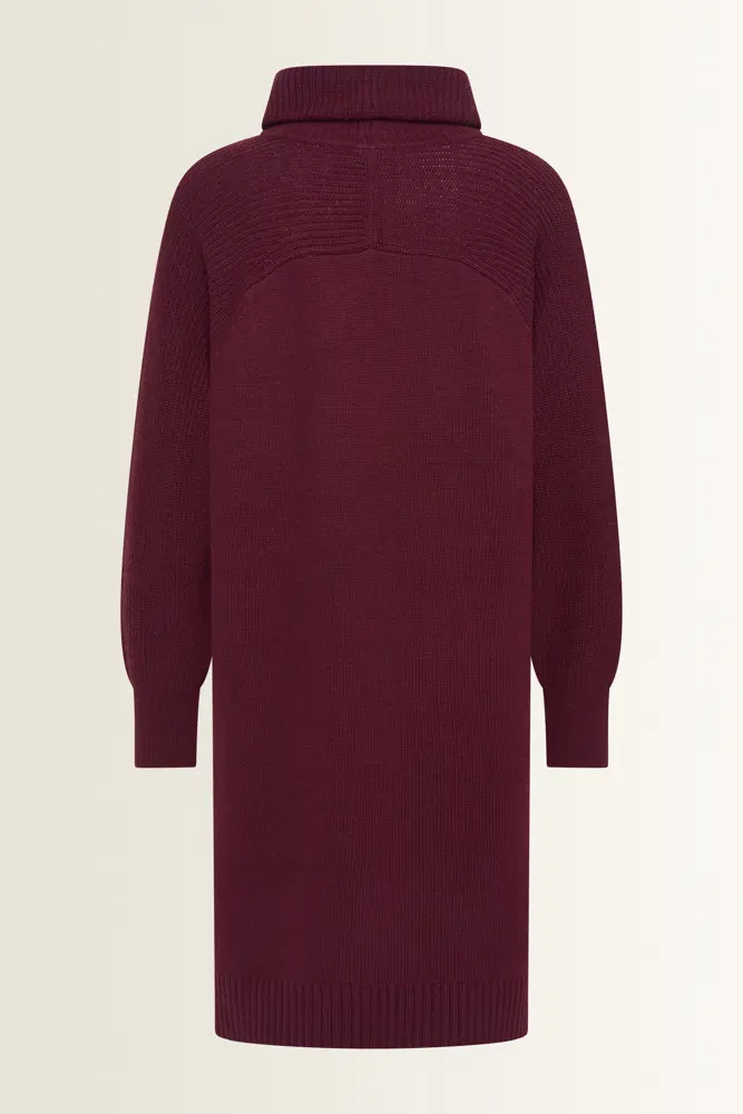 Wolblend jurk met colkraag