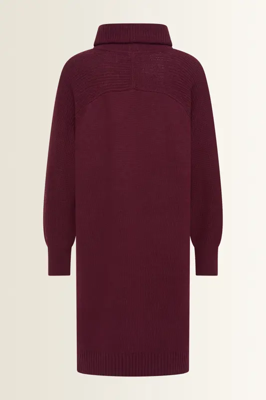 Wolblend jurk met colkraag