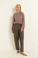 Leren barrel broek