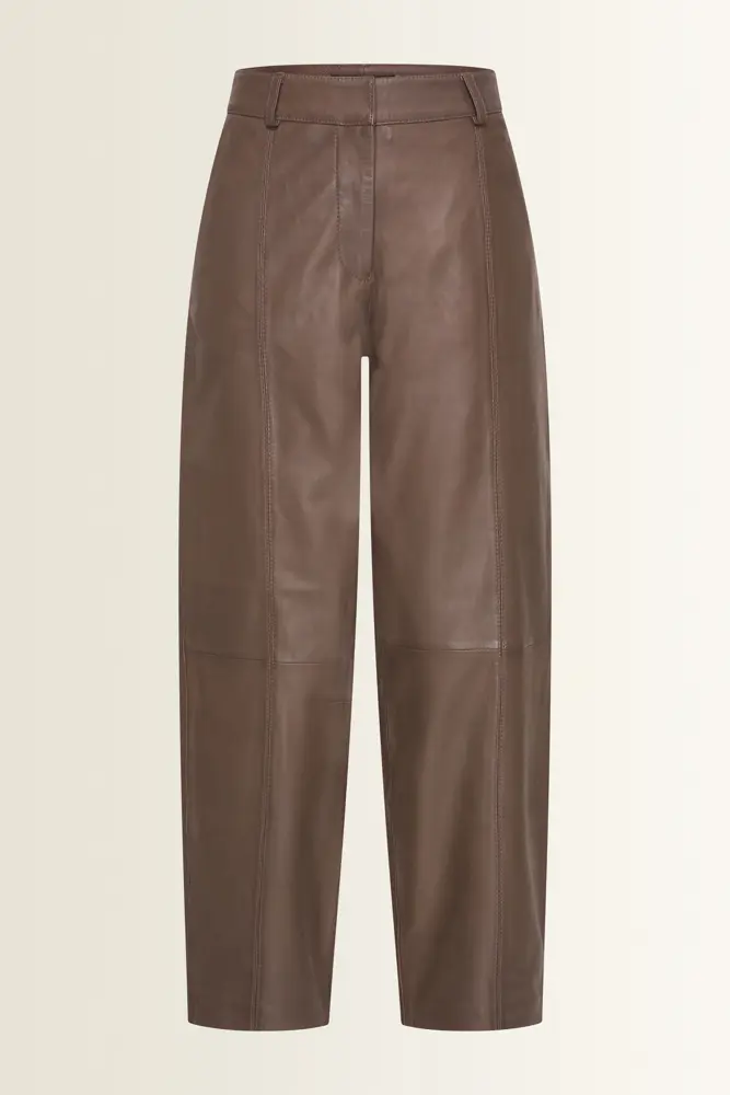 Leren barrel broek