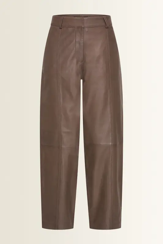 Leren barrel broek