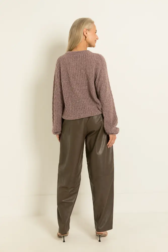 Leren barrel broek
