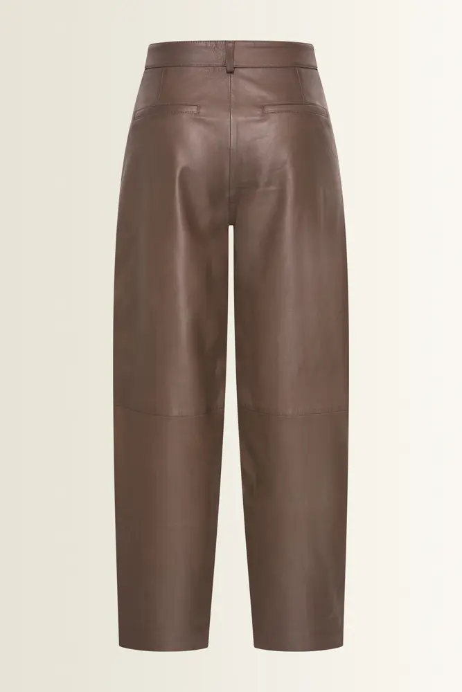Leren barrel broek